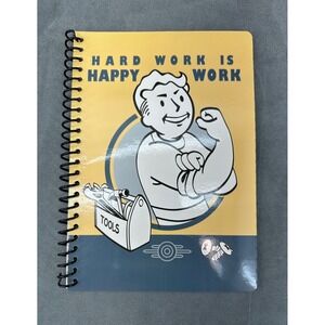 Fallout Vault Boy Hard Work Is Happy Work Spiral Notebook CultureFly Bethesda